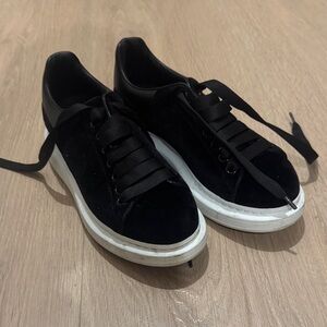 Alexander McQueen Black Velvet Sneakers